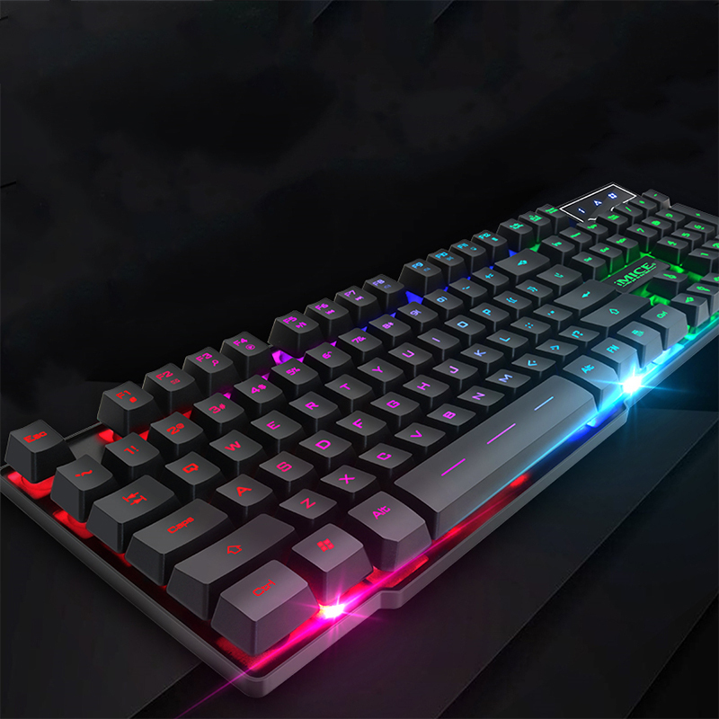 104-Key Backlit Gaming Keyboard – Wired USB English & Russian Keyboard for Desktop PC - View 2