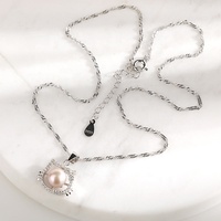 Bijoux hello kitty en argent de haute qualité, ensemble de boucles d'oreilles, collier avec perles d'eau douce, pierres précieuses en zircon, boucles d'oreilles