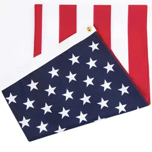 Spanduk bendera Amerika poliester Logo kustom spanduk bendera Amerika spanduk kain nilon