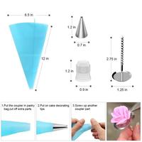 Vente en gros de 35 pièces de support à gâteau rotatif en aluminium, plateau tournant avec buses de décoration de gâteau, embouts, ensemble d'outils de décoration