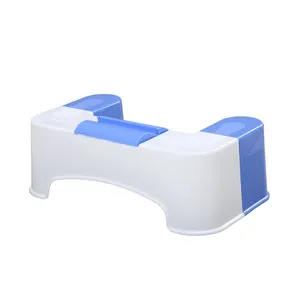 Bathroom Footstool Plastic Pedal Foldable Squat Anti Constipation Artifact Toilet Stool With Tissue Box