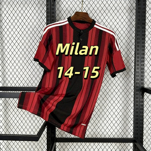 ชุดแข่งเหย้าทีมมิลาน ฤดูกาล 14/15 แบบสั่งทำพิเศษ เนื้อผ้าระบายอากาศ 1.1 แขนสั้น โพลีเอสเตอร์ เสื้อฟุตบอลฤดูร้อน ขายส่งจากโรงงาน - Product Image 4