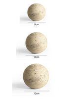 SAIDKOCC 8/9/10cm boule de pierre de marbre naturel décor pour Table et étagère Vintage travertin sphère Sculpture pour la décoration de la maison
