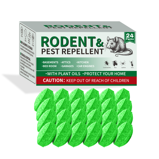24-pack Mouse Repellent Balls with Essential Oil, Safe Rodent Repellent Balls Keep Mice Away From Attic, Garage, Kitchen