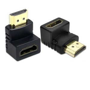 อะแดปเตอร์ HDMI ชายกับหญิง 90 องศาสำหรับการติดตั้งทีวีบนผนัง ขั้วต่อ HDMI วัสดุ ABS - Product Image 2