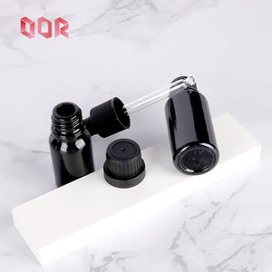 Flacon compte-gouttes en verre noir pour lotion corporelle, flacon à médicaments en verre avec bouchon compte-gouttes et tête à vis, 5 ml, 10 ml, 15 ml, 20 ml, 30 ml, 50 ml, 100 ml - Product Image 4