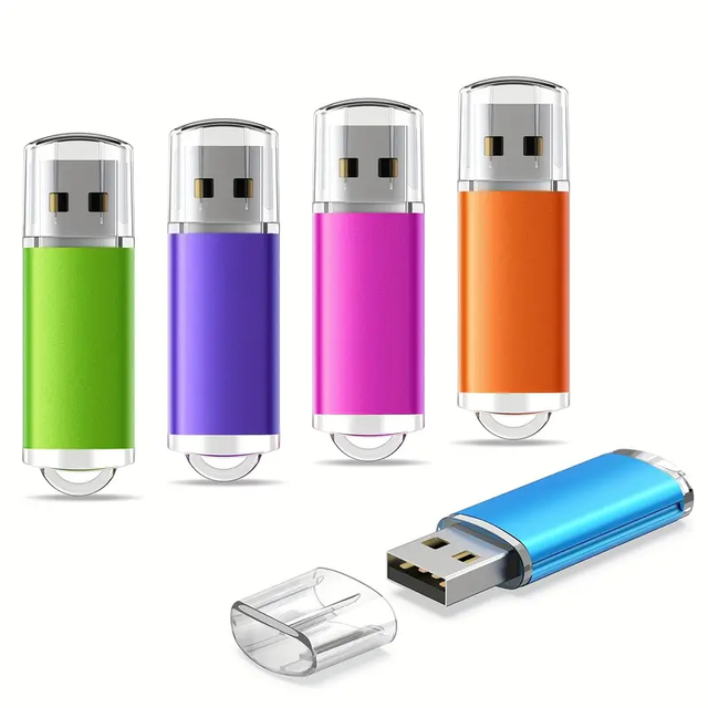 High-Speed USB Flash Drive 2.0 Bulk Pack 4GB/8GB/16GB/32GB/64GB Capacities Swivel Design Backup File Sharing PC New Metal Stock
