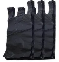 सस्ते कारखाना थोक काले सादे प्लास्टिक बैग खरीदारी के लिए