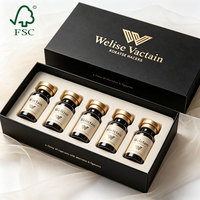 Boîte en carton rigide de luxe personnalisée pour ampoules cosmétiques au peptide, pour flacons en verre de 3 ml et 5 ml avec insert en EVA