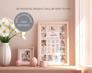 <span class=keywords><strong>Un</strong></span> poster <span class=keywords><strong>decorativo</strong></span> per la prima festa di compleanno del bambino, perfetto da esporre nelle camerette dei bambini come <span class=keywords><strong>un</strong></span> ricordo prezioso - Product Image 2