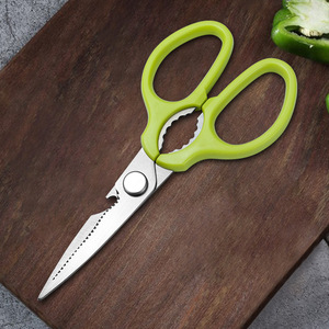 <b>Kitchen</b> <b>Scissors</b> Stainless Steel Green Straight Head Multi Functional For Home Use - Product Image 2