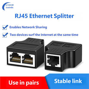 Сетевой разветвитель RJ45 (<span class=keywords><strong>1</strong></span> на <span class=keywords><strong>2</strong></span>), Y-образный адаптер для IPTV и широкополосного интернета - Product Image 2