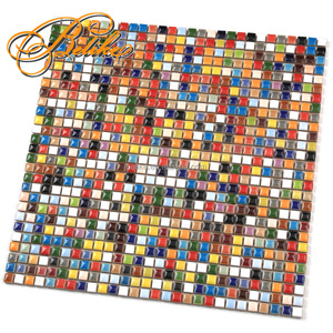 Carrelage de mosaïque coloré en céramique, 1 pièce, avec motif arc-en-ciel, décoration murale, accessoire pour décor d'intérieur Durable - Product Image 6
