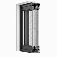 Porte coulissante en aluminium sur mesure avec moustiquaire intégrée, double vitrage pour balcon, chambre, villa, résidence