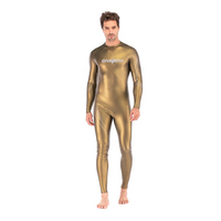 DIVESTAR Custom 3mm Tebal Neoprene Smoothskin Resleting Belakang Lengan Panjang Triathlon Suit Freediving Wetsuit untuk Pria Wanita