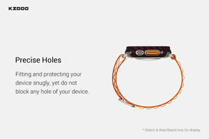 KZDOO per Apple Watch <span class=keywords><strong>S8</strong></span> <span class=keywords><strong>Ultra</strong></span>, custodia protettiva in fibra di carbonio al 100% con protezione anticaduta per Apple Watch Series 49mm 45mm 44mm 41mm - Product Image 6