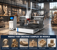 Routeur CNC 5 axes à prix d'usine avec usinage de haute précision pour le travail du bois et les projets de sculpture 3D