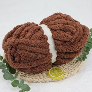 Ventes directes d'usine Super Chunky Crochet <span class=keywords><strong>Business</strong></span> Multi Color Hand Knitting Polyester Chenille <span class=keywords><strong>Yarn</strong></span> 40 Gr <span class=keywords><strong>Yarn</strong></span> - Product Image 1