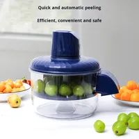 Huishoudelijke volautomatische elektrische commerciële fruit- en groenteschiller met knopbediening, 50W vermogen voor het schillen van druiven, knoflook en andere groenten.
