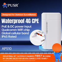 Routeur 4G LTE extérieur PUSR CPE 300 Mbps WEP WiFi double ports Ethernet alimentation PoE étanche IP65 bande mondiale USR-AP510