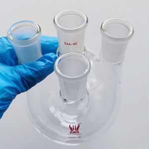 1 2 5 10 20 30 50L kính tròn dưới 4 bốn cổ Sôi <span class=keywords><strong>Flask</strong></span> phòng thí nghiệm thủy tinh - Product Image 3