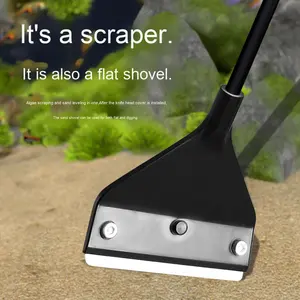 Jeneca Best Verkochte Roestvrijstalen Zeewier Schraper Multi-Tool Reiniger <span class=keywords><strong>Aquarium</strong></span> Plant Gras Reinigingsmes Gemaakt Duurzaam Plastic - Product Image 5