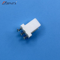 Conector de cabezal PCB de ángulo recto de 3 pines JINDA 250-3AW, paso de 2.50mm, latón estañado, de orificio pasante, 2.5A 250V