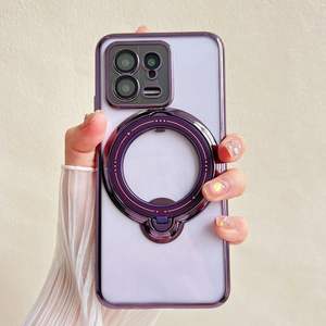 Soporte magnético chapado transparente a prueba de golpes funda de teléfono de parachoques para 14 <span class=keywords><strong>Poco</strong></span> <span class=keywords><strong>X5Pro</strong></span> X3 NFC para Redmi Note 12 11 Pro Mi 14 13 Pro - Product Image 2