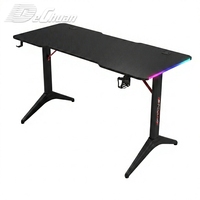Bureau de jeu convertible en bois avec renforts métalliques, finition grain naturel, idéal pour ordinateur portable compact, design intemporel