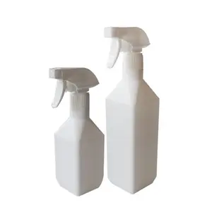 Flacone spray in plastica da giardinaggio per disinfezione da 500ml bianco quadrato per uso domestico