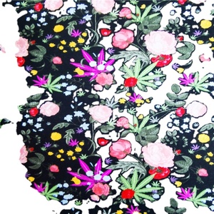 Tùy chỉnh in kỹ thuật số Bông Elastane hoa in vải tùy chỉnh in nở bông spandex jersey vải dệt kim - Product Image 1