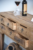 INNOVA ferme style naturel hôtel maison couloir multi tiroirs rustique recyclé pin bois console meubles de table