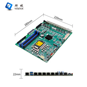 Yentek Z371SL Industrial Motherboard <b>LGA1151</b> M-ATX 8x Gigabit Ethernet DDR4 Four Channel Z370 Chipset - Product Image 1