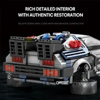 Reobrix 665, 405 Piezas, Coche Técnico Cyberpunk, Vehículo de Carreras Futurista, Bloques de Construcción MOC, Modelo de Juguete DIY para Construir un Modelo de Coche
