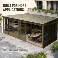 Pergola d'extérieur en aluminium de qualité supérieure 4x3 m pour projets résidentiels, commerciaux et hôteliers, avec configuration en kit