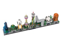 Ensemble de blocs de construction en plastique DIY personnalisés sur le thème de l'architecture emblématique, pour un cadeau haut de gamme pour adultes et une présentation de collection