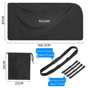 Sac de transport pliable pour vélo 420DPU, imperméable, léger, durable, pour le stockage et le transport de vélo entier - Product Image 5