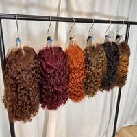 Perruque Cheveux Humains Sans Colle 13x4 Transparente avec Dentelle Frontale, Ondulée Effet Mouillé, Bouclée Jerry, Confortable pour Usage Quotidien - Prix de Gros Ghrehair