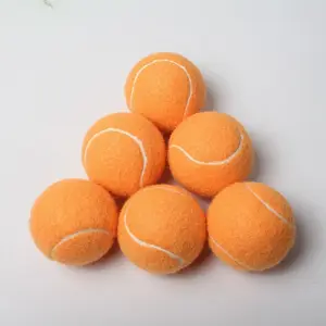 TTT özel Logo çevre dostu kauçuk açık oyun egzersiz eğitimi topu çiğnemek oyuncak köpek tenis topu