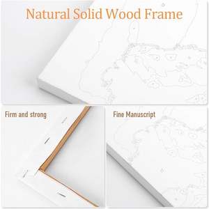 <span class=keywords><strong>Pintura</strong></span> personalizada por números para adultos-Kit de <span class=keywords><strong>pintura</strong></span> al óleo de bricolaje personalizado con lienzo premium y Marco incluido - Product Image 4