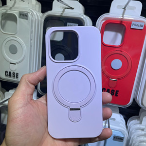 Funda Protectora de Silicona Líquida de Lujo Compatible con Soporte Magnético para Teléfono, con Base, para Apple, para <span class=keywords><strong>iPhone</strong></span> - Product Image 6