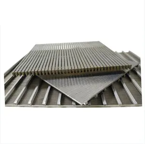 0.2 0.3 0.4 0.5 0.75mm slot 304SS wedge wire flat screen filter mesh for Static sieve screen