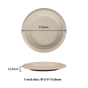 Thân Thiện Với Môi Nguồn Nhà Máy Tùy Chỉnh Sợi Tre Khay Tấm Phân Hủy Sinh Học Bagasse Dùng Một Lần Bộ Đồ Ăn Cho Đảng Takeaways - Product Image 6