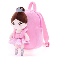 Sac à dos unisexe en coton PP, design dessin animé, avec poupée ballerine en peluche super douce à corps séparé, personnalisable ODM/OEM