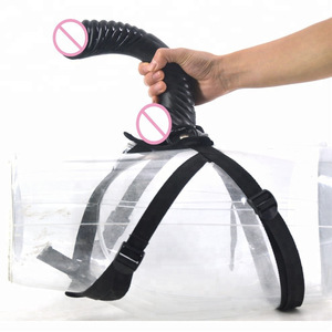 Godemiché cheval noir en silicone sans bretelles, avec ventouse puissante, réaliste et de grande taille, pour femmes - Product Image 2