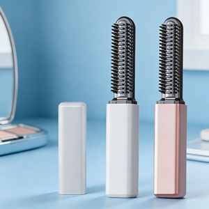 0728 <b>Mini</b> Straightening Comb for Air Bangs Lazy Styling ,gentle Ceramic Heating Performance,<b>usb</b> Rechargeable Cordless Support - Product Image 1