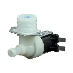 Válvula Solenoide de agua eléctrica, interruptor de flujo de entrada de aire de agua N/C de 3/4 ", plástico Dc12v