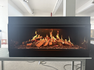 Cheminée électrique holographique moderne <span class=keywords><strong>avec</strong></span> affichage LCD en acier intégré de 1524 mm, fonction de <span class=keywords><strong>chauffage</strong></span> pour une utilisation en intérieur - Product Image 4