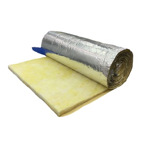 Aislamiento de rollo de lana de vidrio con revestimiento de papel de aluminio, manta térmica reflectante para tuberías <span class=keywords><strong>y</strong></span> conductos, 10m de longitud personalizable - Product Image 1