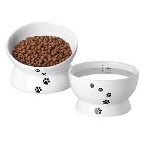 Eco-Friendly Cute Round Tilt Ceramic Slanted Ergonomic Raised Anti-Upset Pet <b>Bowl</b> Dog/<b>Cats</b> <b>Bowls</b> & Feeders for Food and Water - Product Image 6